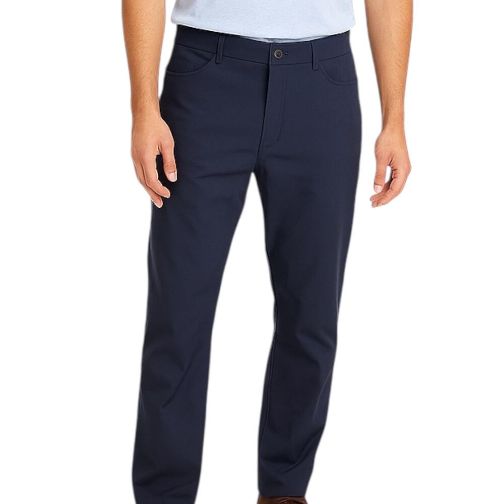 Public Rec Men's Workday 38/28 Navy Blue Chino Pants‎ Stretch Knit Office Casual